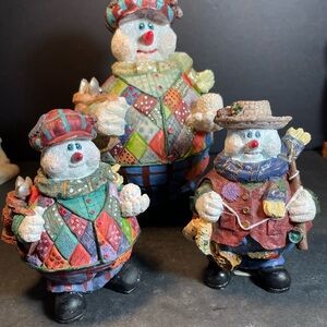 Golfing Snowman With Golf Bag And Sweater 9” Resin Winter T82